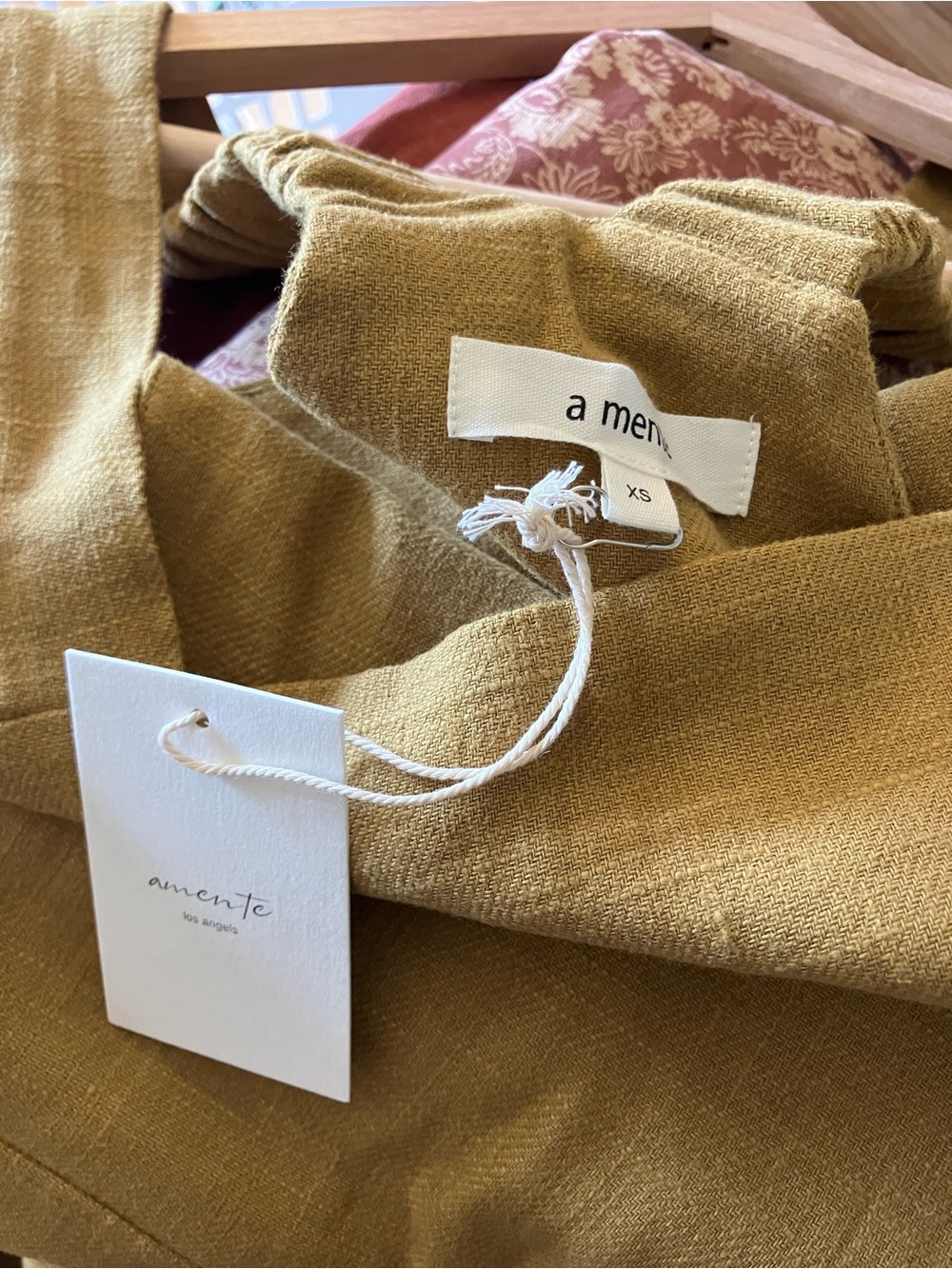 Amente Mustard Linen Overalls NWT - Picture 7 of 7